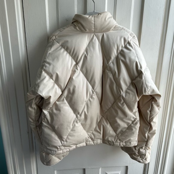 Scandia Home Jackets & Coats Scandia Home Quilted Down Wrap Jacket Coat Cream Poshmark
